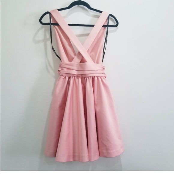 NWT pink Rachel Zoe Deep V Halter Dress size 6 - Picture 10 of 10